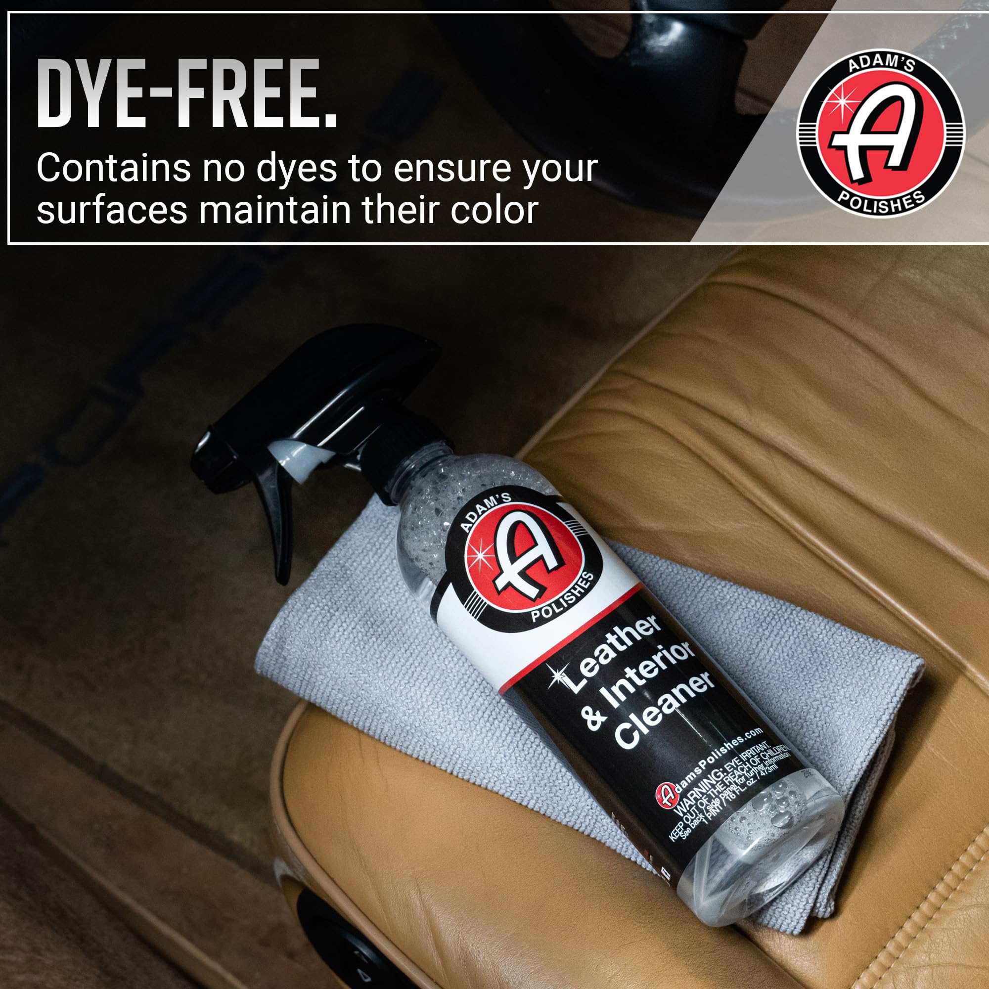 Adam's Polishes Leather & Interior Cleaner - 5 Gallon (640 fl oz) | Premium Car Seat, Dashboard & Vinyl Cleaner | Safe for Cars, Trucks & Motorcycles