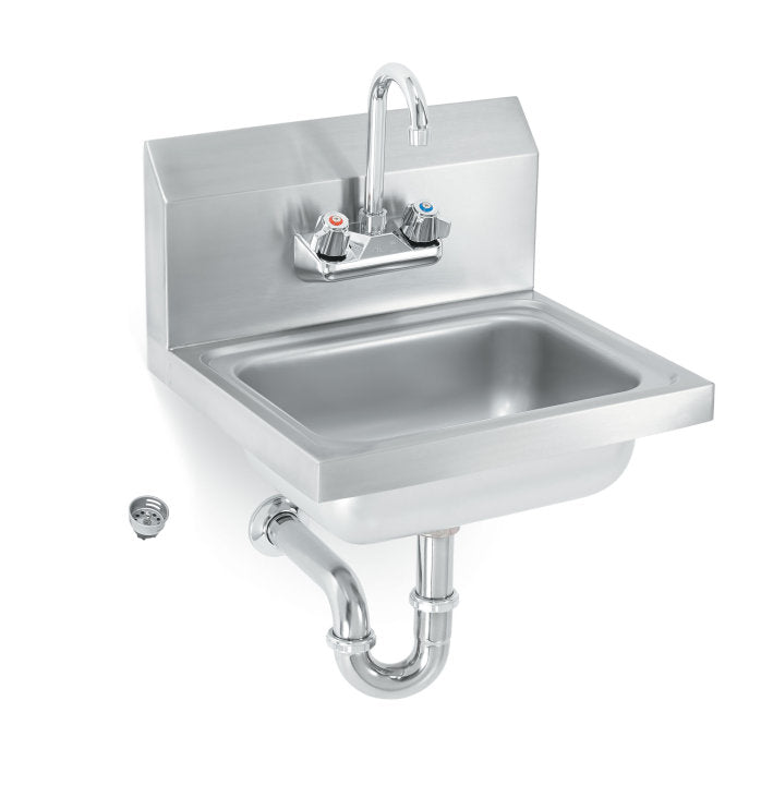 Vollrath Wall Mount Hand Sink with Gooseneck Faucet - Commercial Stainless Steel Sink for Restaurants, Kitchens & Food Service Areas - Perfect for Handwashing Stations & Hygiene Compliance