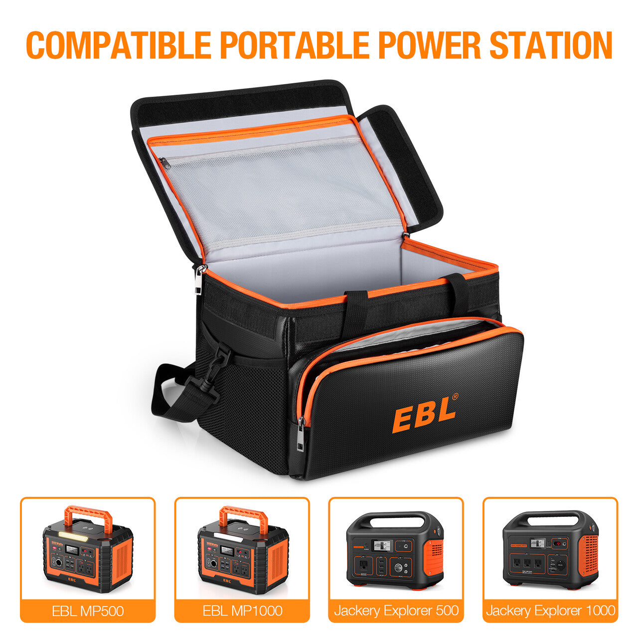 EBL Fireproof and Waterproof Portable Power Station Bag - Emergency Backup for Camping, Home & Outdoor Adventures
