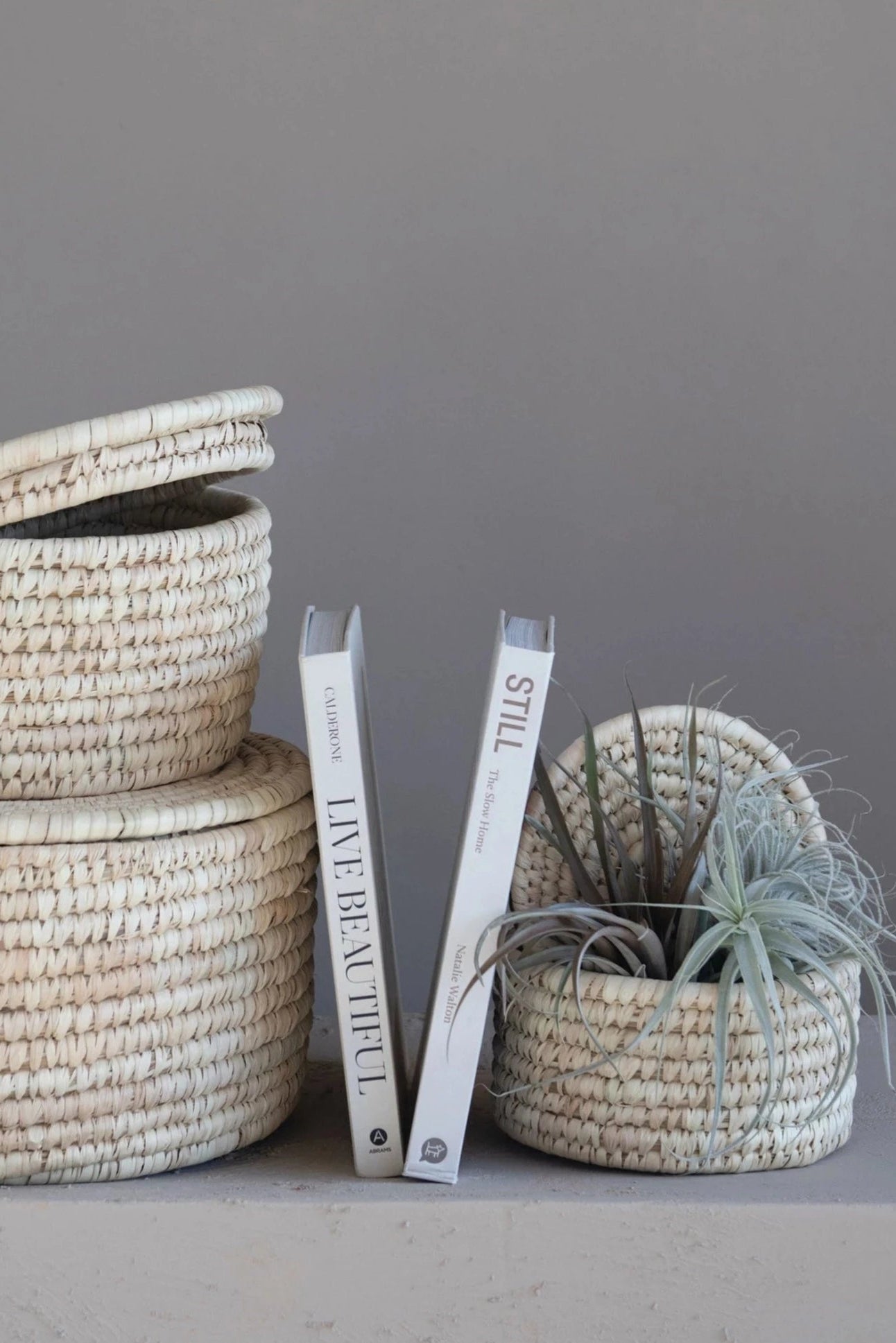 Hand Woven Storage Basket with Lid - Natural Rattan Organizer for Home Decor, Laundry, Toys & Blankets | Perfect for Living Room, Bedroom & Nursery Organization