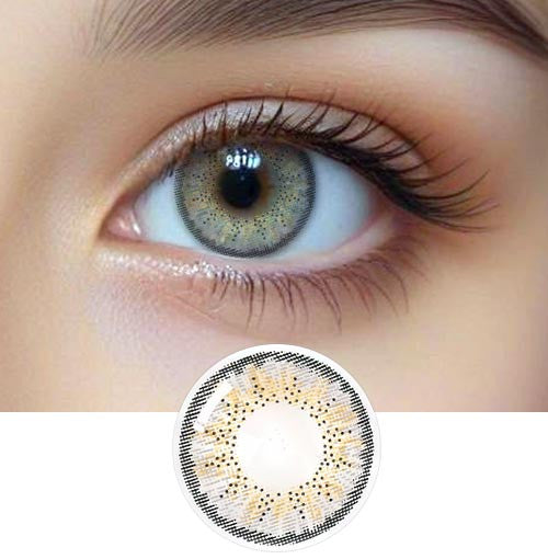 Ellen 3-Color Gray Prescription Contact Lenses (2 Pack) - 6 Month Supply for Halloween, Cosplay & Costume Parties | Natural Eye Color Enhancement