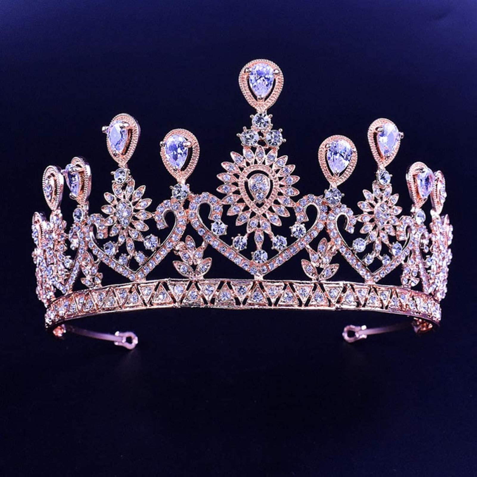 Auoeer Vintage Bridal Tiara Crown - Gold Goddess Wedding Headpiece for Brides, Bridesmaids & Prom | Perfect for Weddings, Parties & Special Occasions