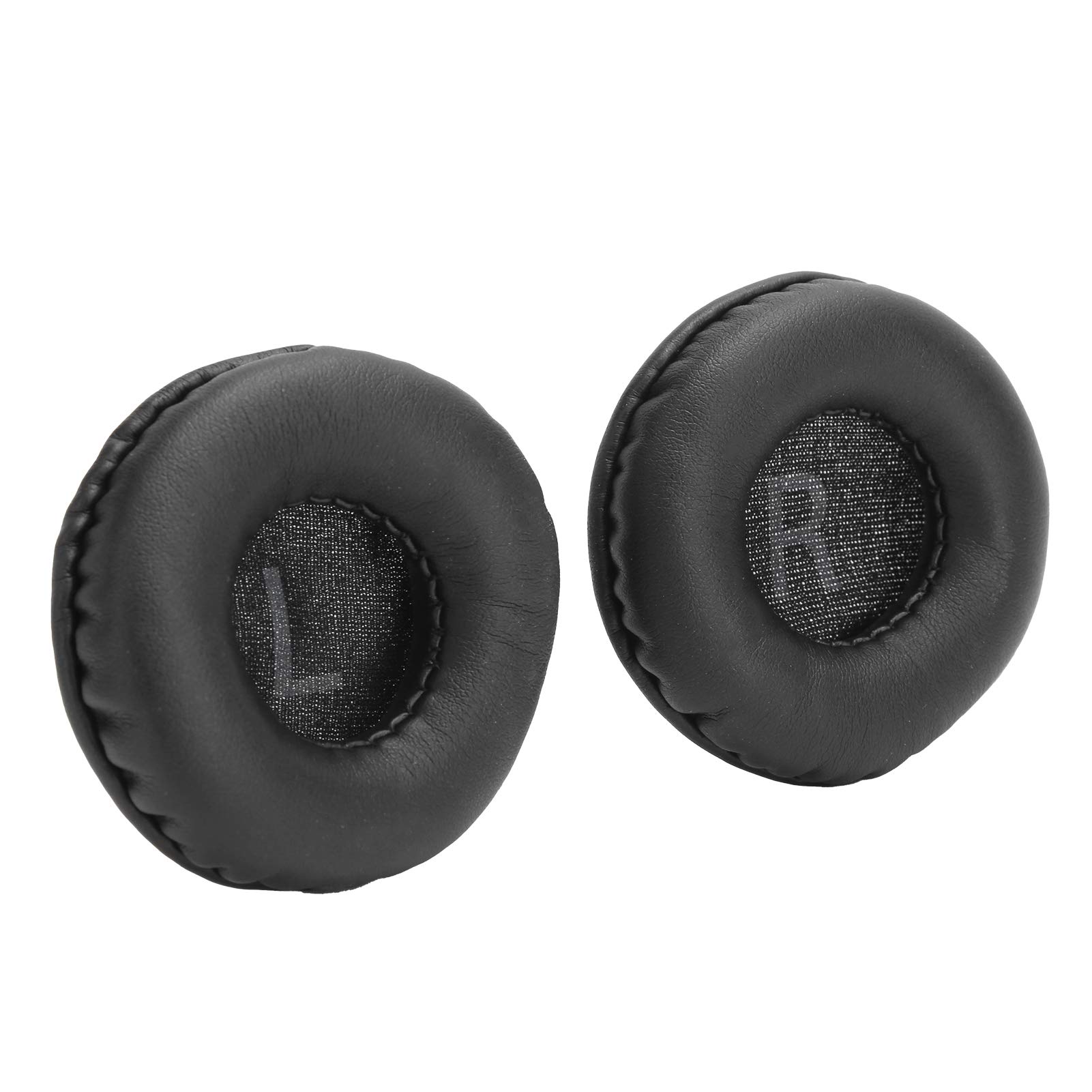 Bindpo 60mm Universal Replacement Ear Cushions - 2.4 Inch Round Foam Ear Pads with LR Mark, Artificial Leather Headphone Covers for Comfort & Noise Isolation - Perfect for Gaming Headsets, Studio Monitors & Office Use