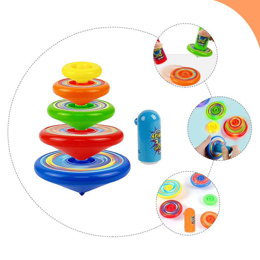 1 Set Stacking Tops Toys - Colorful Stackable Spinning Tops for Kids, Fun Educational STEM Toys for Boys & Girls - Perfect for Birthday Gifts, Classroom Activities & Family Game Night