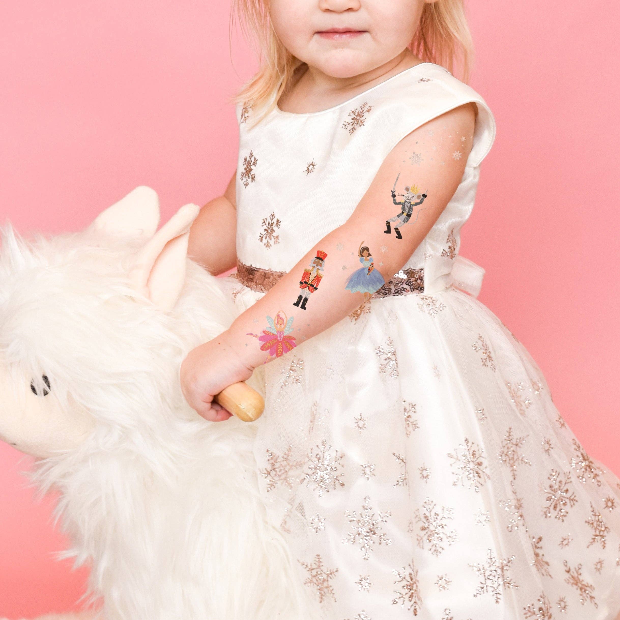 Festive Nutcracker Holiday Temporary Tattoos - Christmas Party, Gift Exchange & Winter Celebration Body Art
