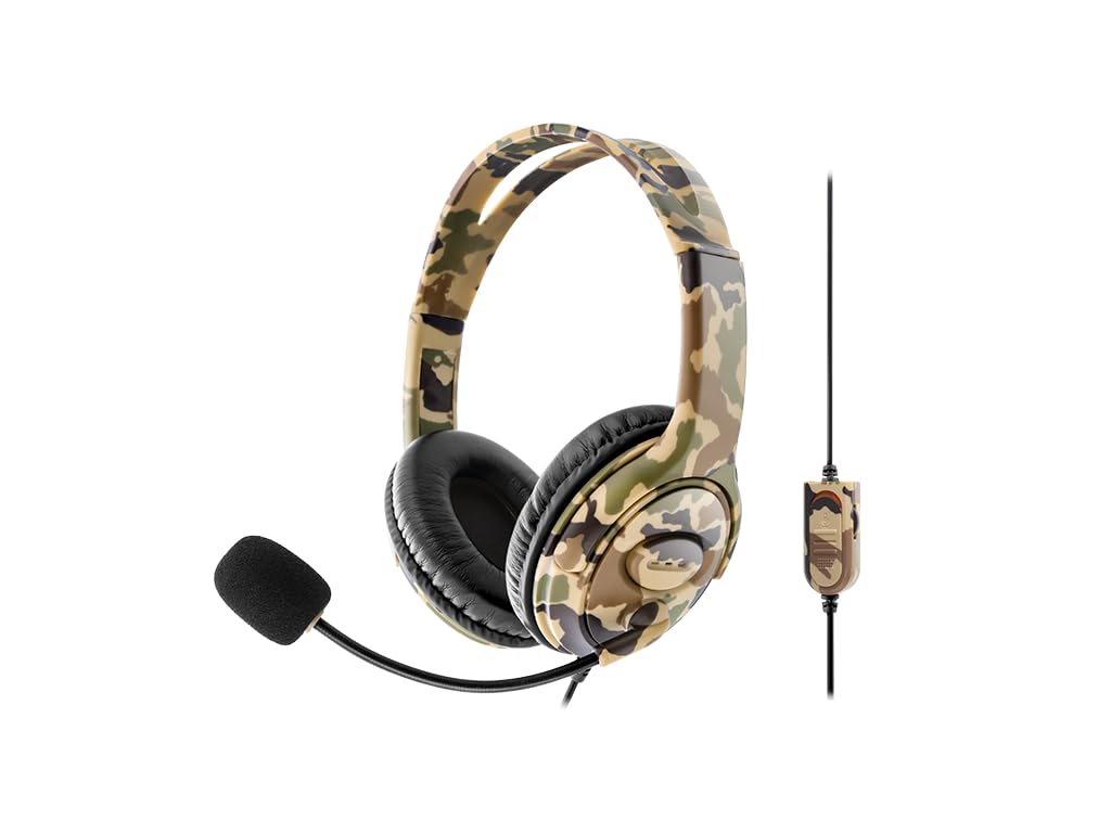 Nyko Standard Issue Gaming Headset - Universal Wired Headphones for PC, PS4, PS5, Xbox & Switch - Comfortable Over-Ear Design with Noise Isolation - Perfect for Gaming, Streaming & Online Classes