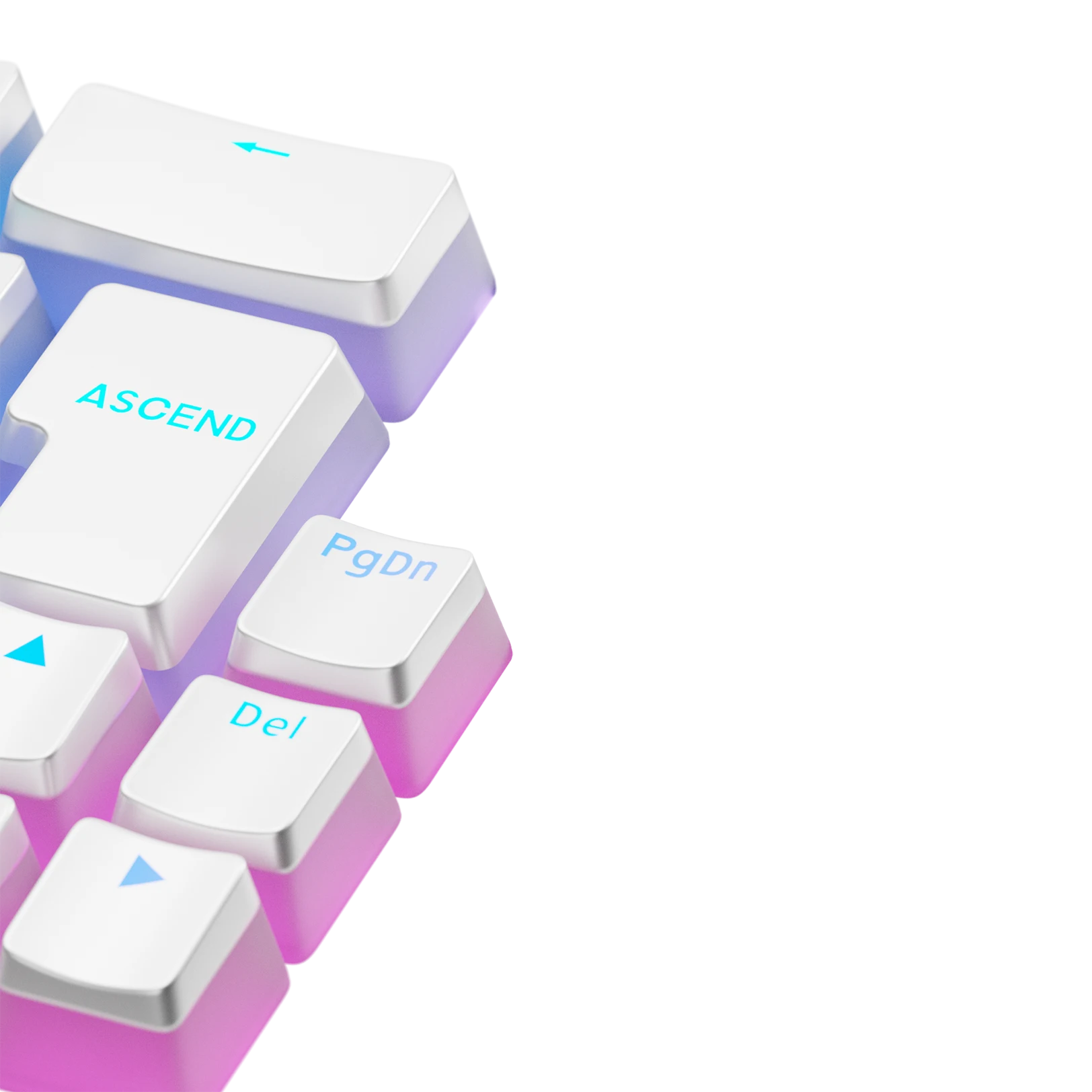 Aura V3 White Keycaps for Mechanical Keyboards - UK Layout | Premium PBT Keycap Set for Gaming & Typing | Compatible with Cherry MX Switches & RGB Backlit Keyboards
