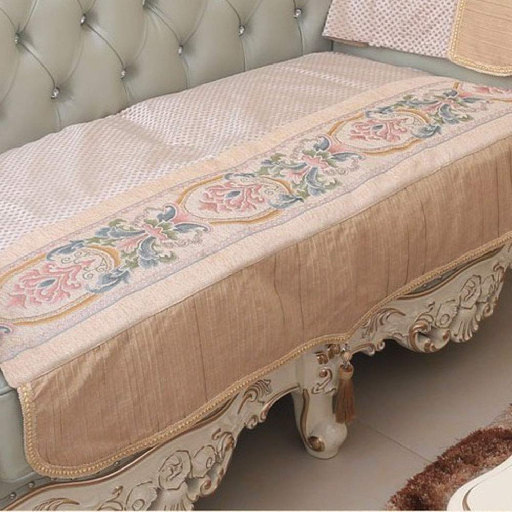 SVIO-SOFACOVER Boho Embroidery Sofa Cover - Chenille Fabric Sofa Slipcover, Non-Slip European Style Couch Protector (24