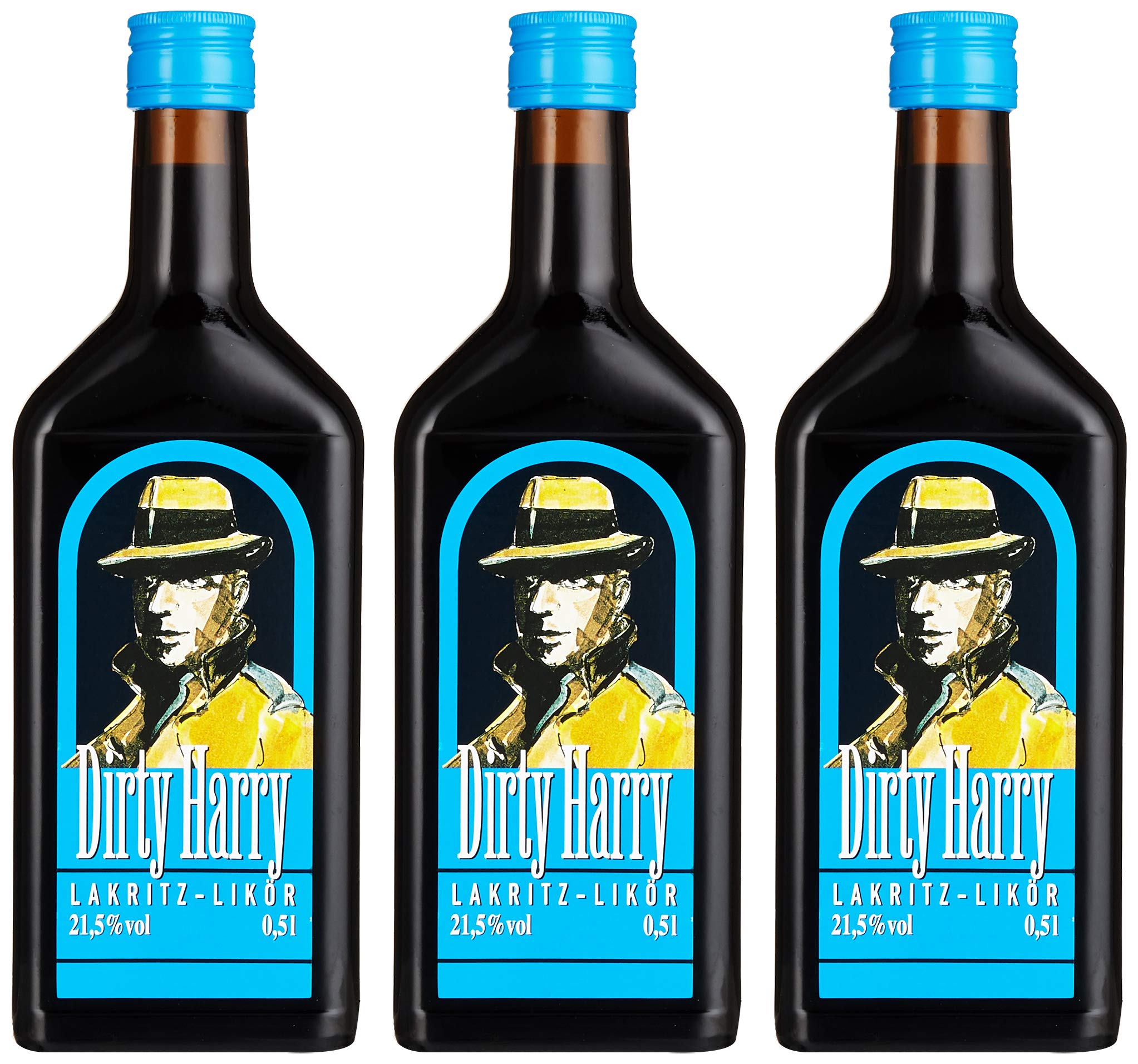Dirty Mary & Dirty Harry Licorice Liqueur Set - 3 Bottles (2x 0.5L Dirty Harry + 1x 0.5L Dirty Mary) 21.5% ABV - Perfect for Cocktails, Parties & Gifts
