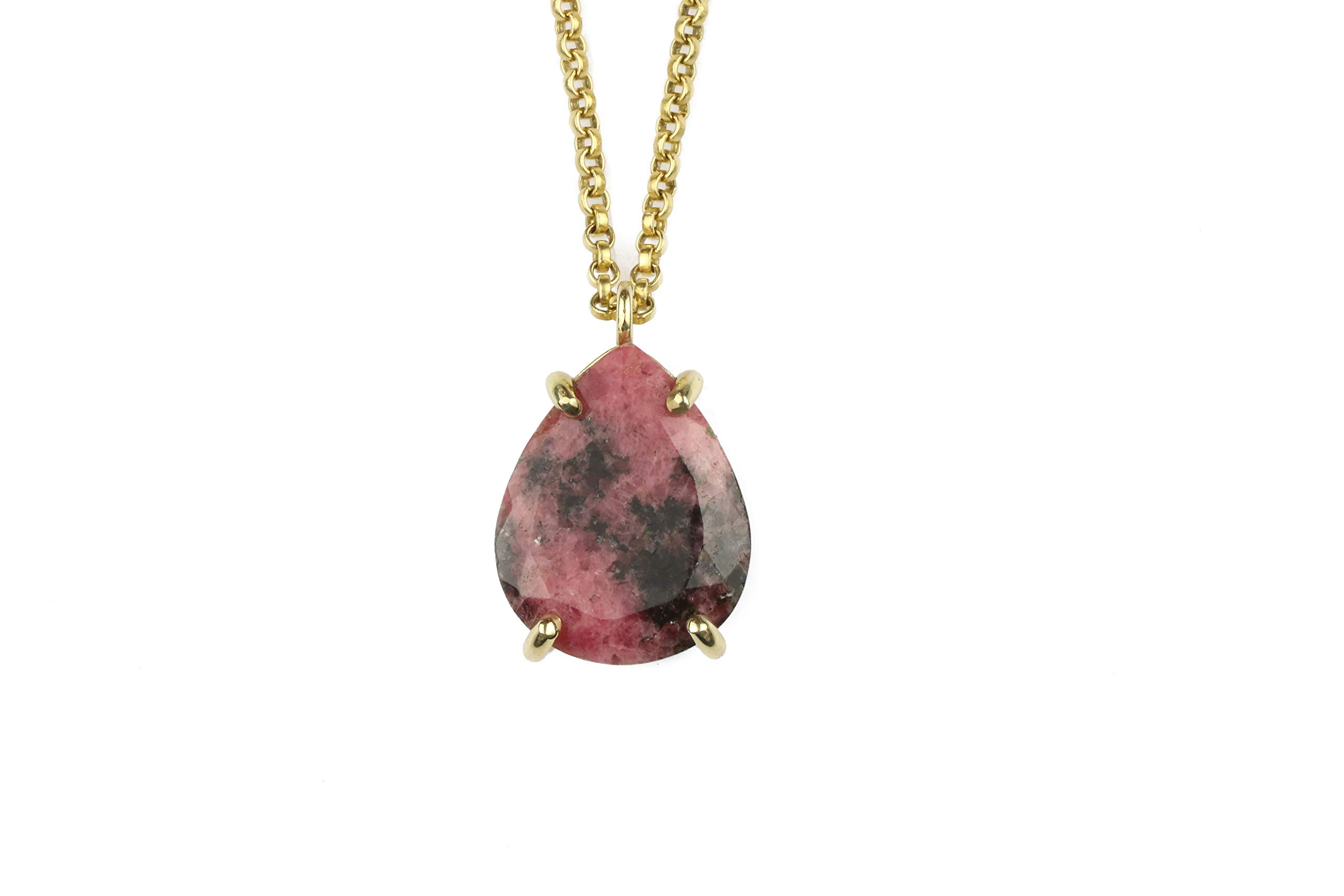Elegant Rhodonite Necklace for Women - Bridal Gift & Layering Jewelry