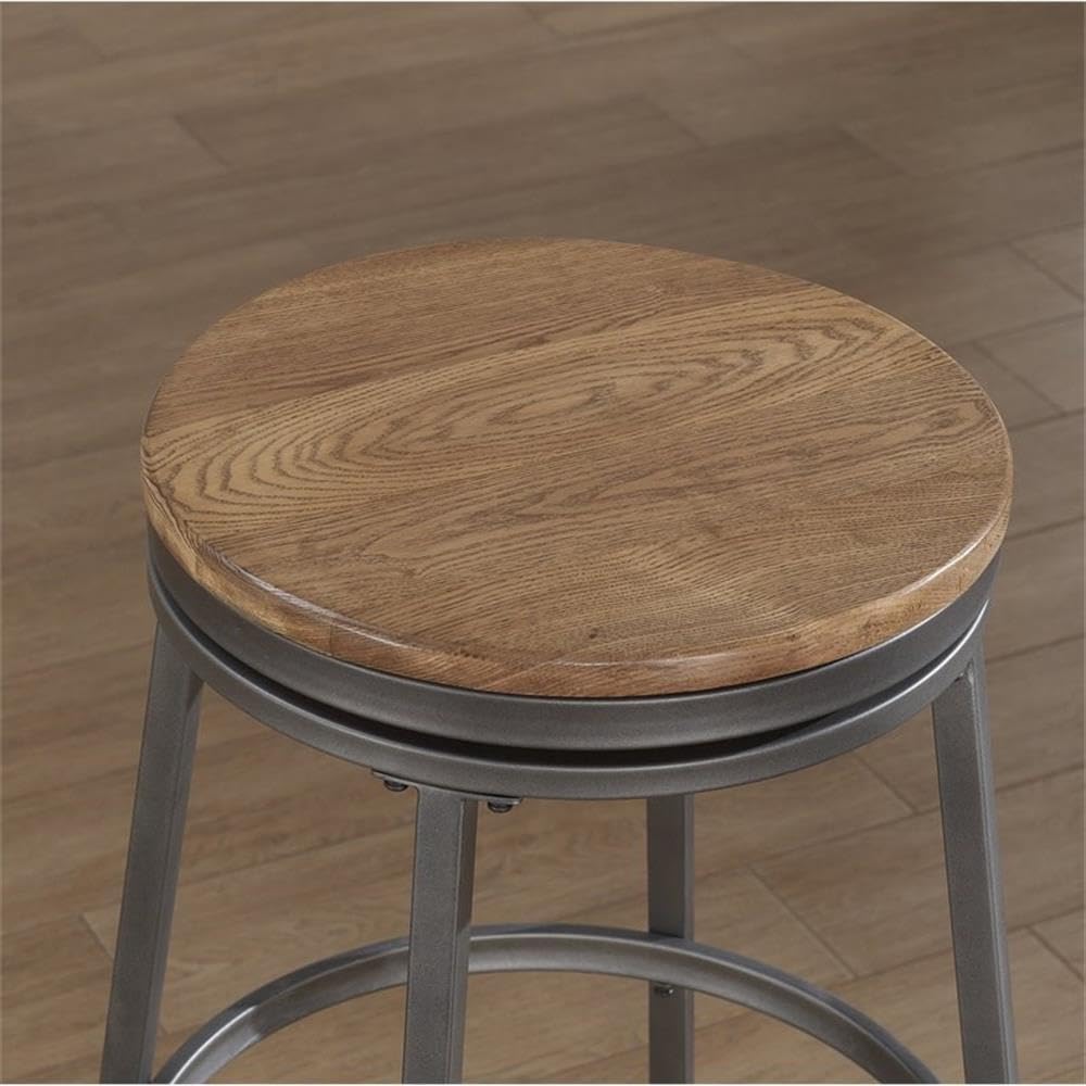 Premium Wooden Backless Bar Stool - American Woodcrafters Stockton Style - Perfect for Kitchen Islands, Home Bars & Breakfast Nooks