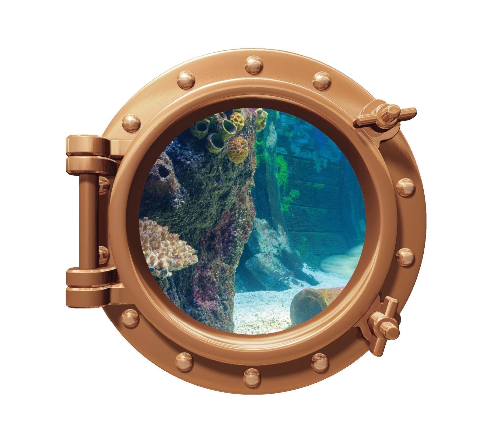 Vintage Steampunk Window Hatch Decal - Industrial Porthole Sticker for Home Decor, DIY Projects & Gothic Room Design | Perfect for Bedrooms, Offices & Themed Parties