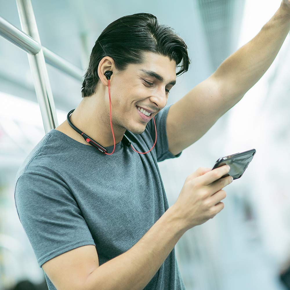 1MORE Spearhead VR BT Wireless Bluetooth Gaming Earbuds with Microphone, LED Lights, Active Noise Cancellation, Fast Charging & Volume Control - Red/Black (Renewed) - Perfect for Esports, Mobile Gaming & Work Calls