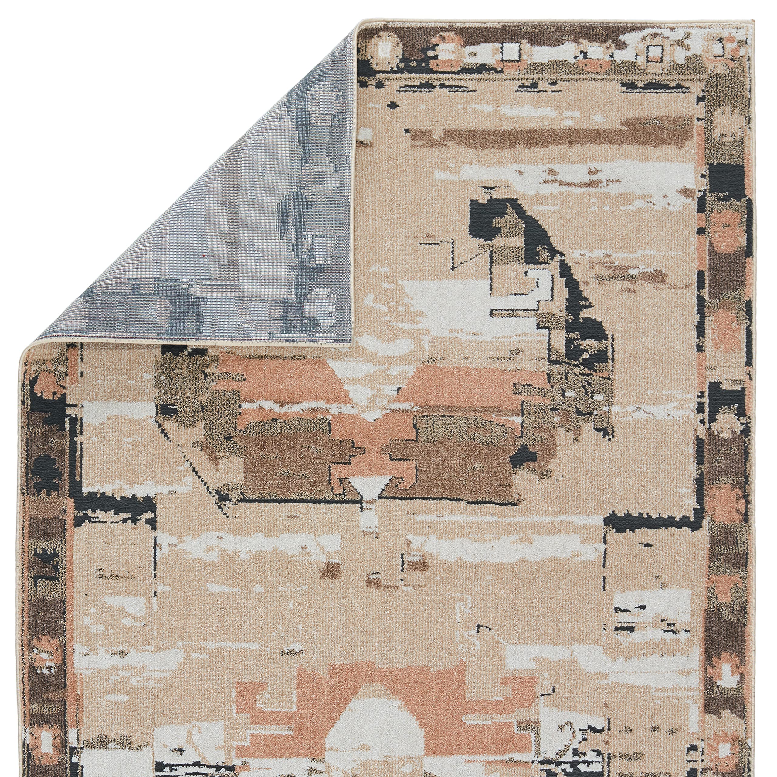 Jaipur Living Naomi Medallion Beige/Tan 5'x8' Area Rug - Soft & Durable for Living Room, Playroom, Home Office & Dining Room - Perfect for Family Gatherings & Cozy Home Decor
