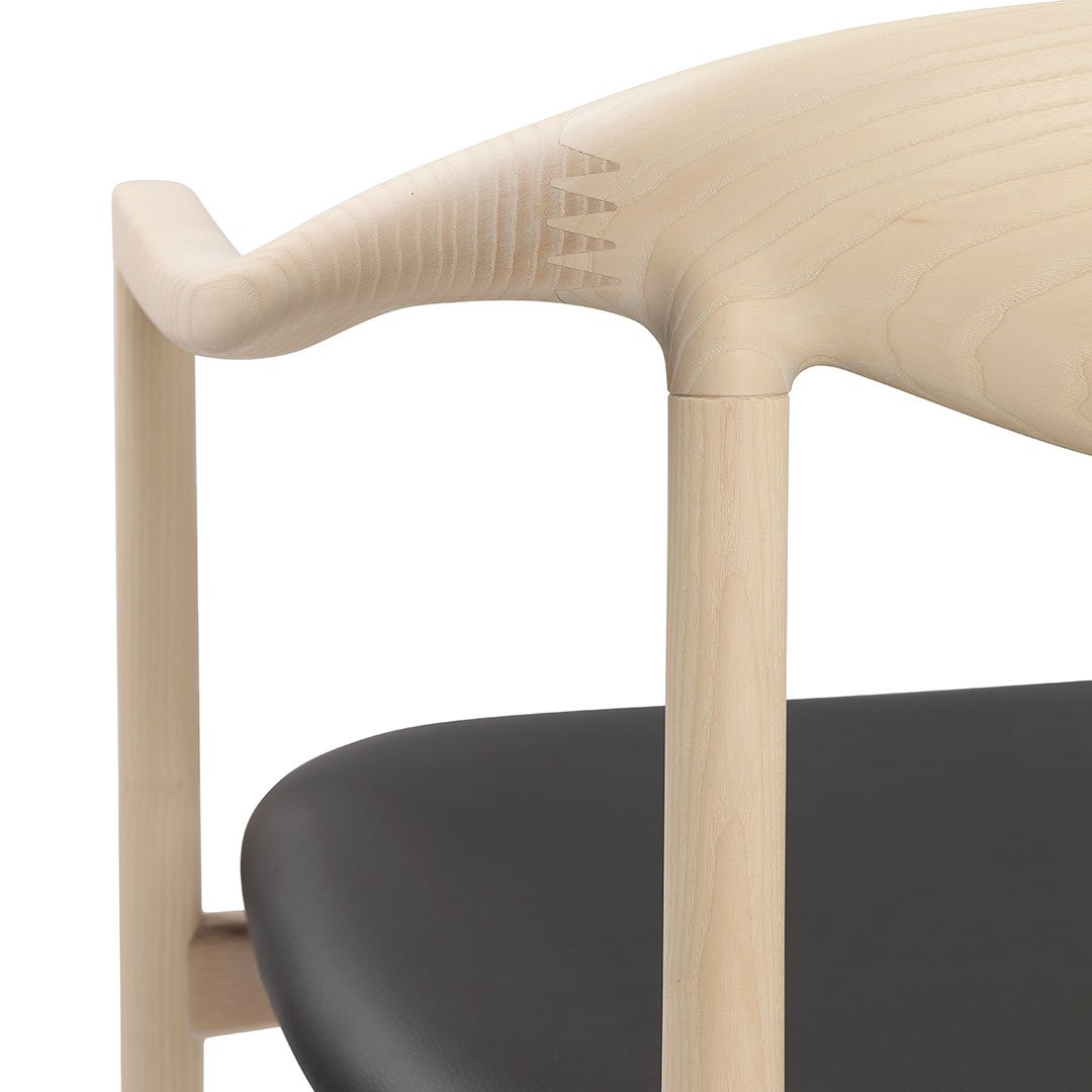 Modern Jari Dining Chair - Sturdy Wooden Dining Room Chair with Upholstered Seat - Perfect for Kitchen, Dining Room, and Home Office Use