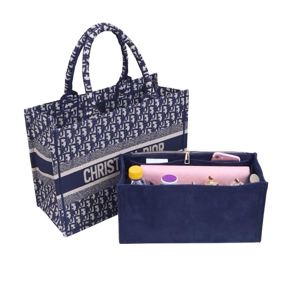 Premium SMART DK Purse Insert Organizer for Dior Book Tote Large Bag - Felt Bag Organizer with Multiple Pockets | Perfect for Travel, Work & Everyday Use