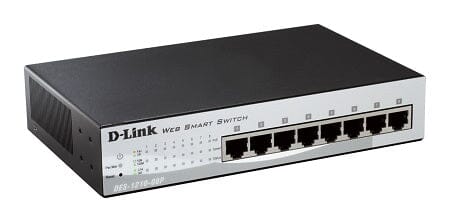 D-Link DES-1210-08P 8-Port Gigabit Ethernet PoE Smart Managed Switch - Ideal for Home Office & Small Business Networks