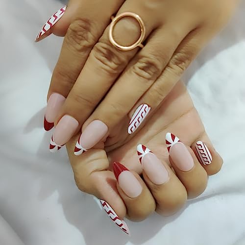 Buddy Jelly Trends Premium Designer 24pcs Stick-on Nails Set - Reusable & Unbreakable Fake Nails with Easy Glue Tab Application | Perfect for Parties, Weddings, and Everyday Wear