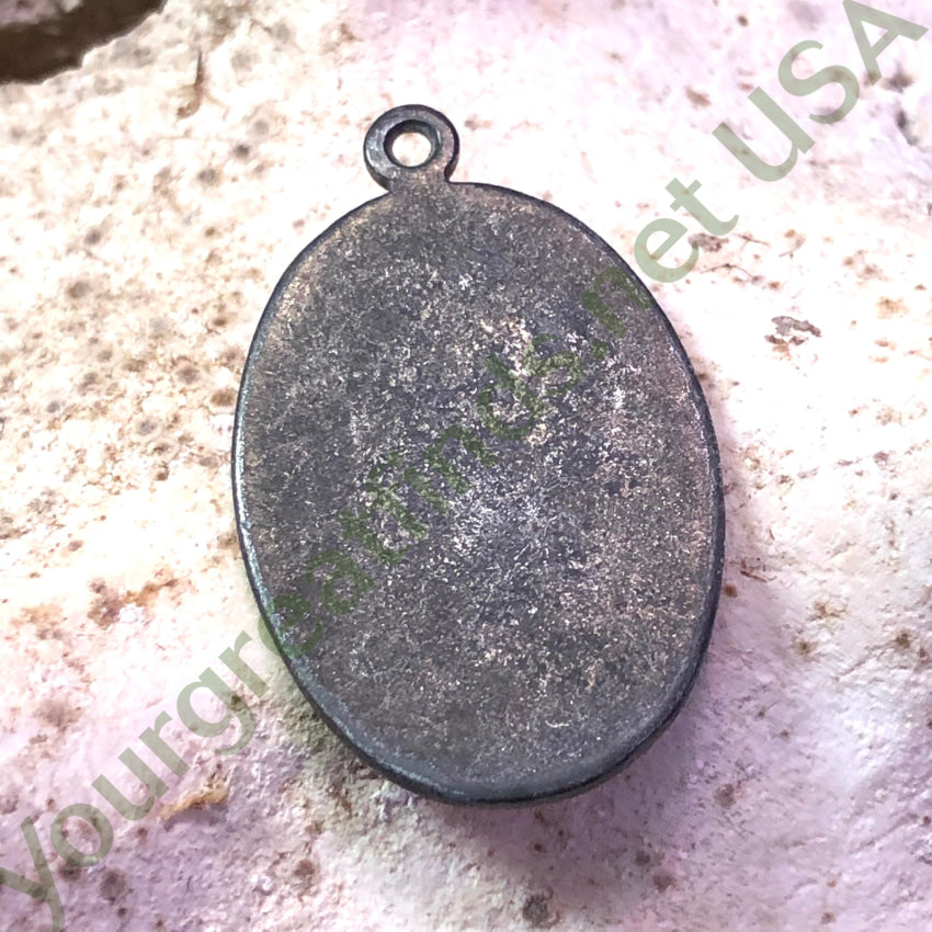 Vintage St. Christopher Pendant Necklace with Thick Black Patina - Religious Jewelry for Men & Women - Perfect for Travel Protection, Gifts & Everyday Wear