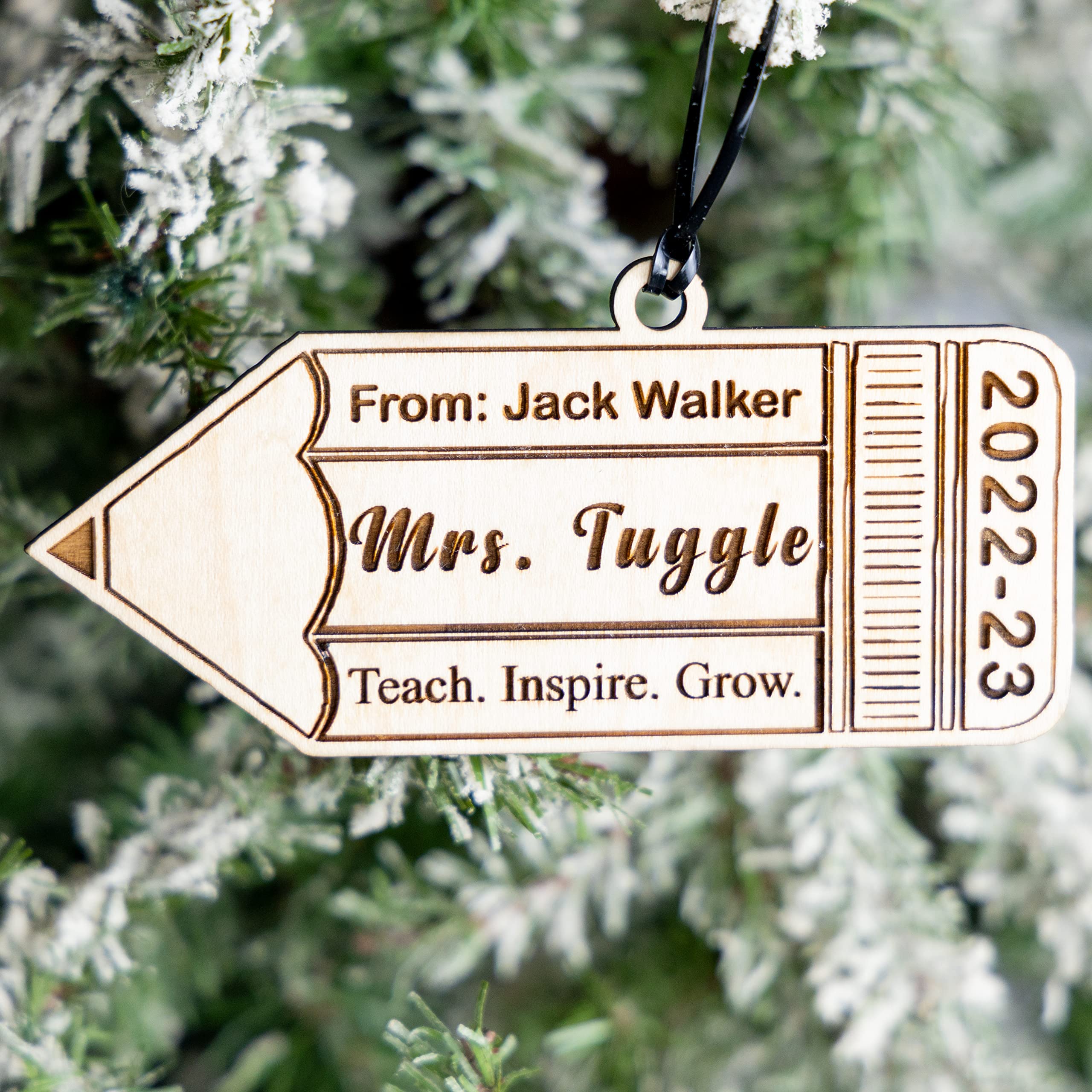 Personalized Teacher Christmas Ornament - 3