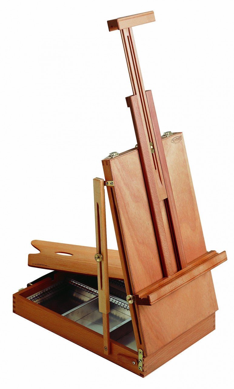 Mabef Sketch Box - Portable Wooden Table Easel for Artists, Painting & Drawing - Perfect for Studio, Classroom & Outdoor Sketching