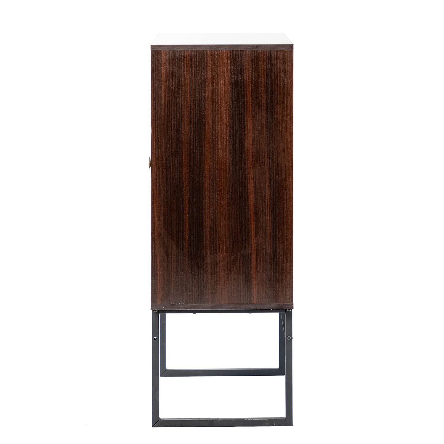Handmade Natural Rattan Storage Cabinet with 2 Doors - Dark Brown Console Table, Sideboard Buffet Cabinet for Living Room, Dining Room, Entryway & Kitchen - Perfect for Home Organization & Stylish Storage Solutions