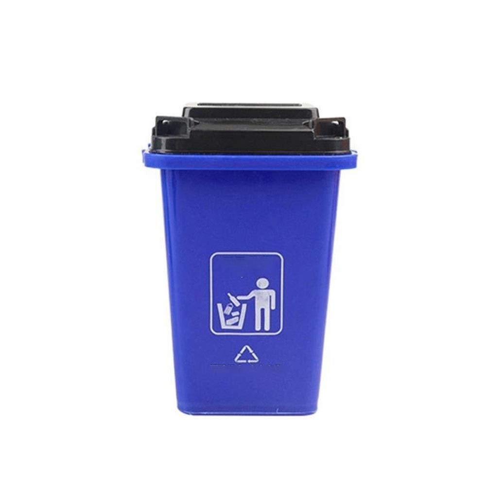 Aouiopkio Zruixia-ljit Mini Desktop Trash Can with Lid - Small Waste Bin for Office, Home & School - Blue Stationery Holder & Pen Organizer - Perfect for Desks, Study Tables & Workspaces
