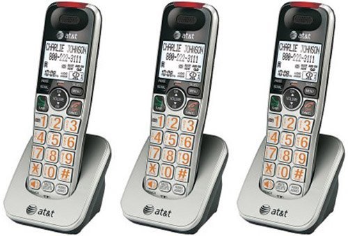 AT&T CRL30102 DECT 6.0 Cordless Phone Extra Handset & Charger - 3 Pack with 1.9GHz Technology for Home & Office Use