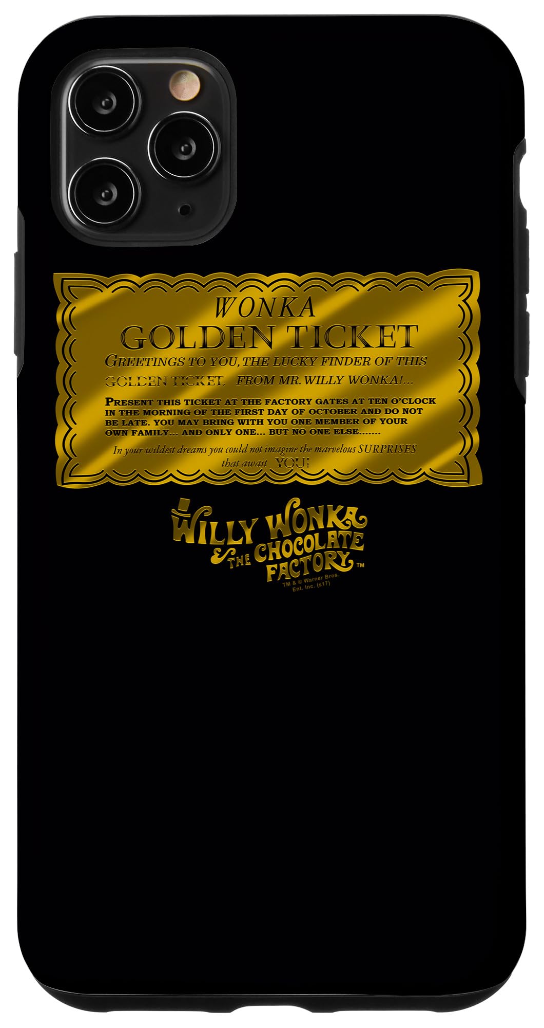 iPhone 11 Pro Max Case - Willy Wonka & The Chocolate Factory Golden Ticket Design - Protective Phone Cover for iPhone 11 Pro Max - Perfect for Movie Fans & Collectors