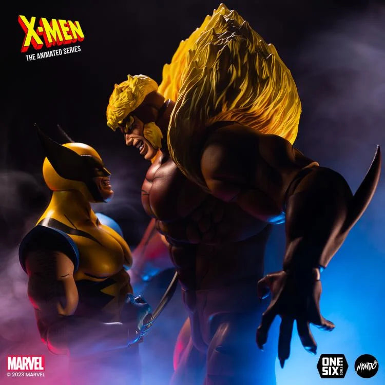 X-Men The Animated Series Sabretooth 1/6 Scale Collectible Action Figure - Perfect for Marvel Fans, Display & Comic Book Collections