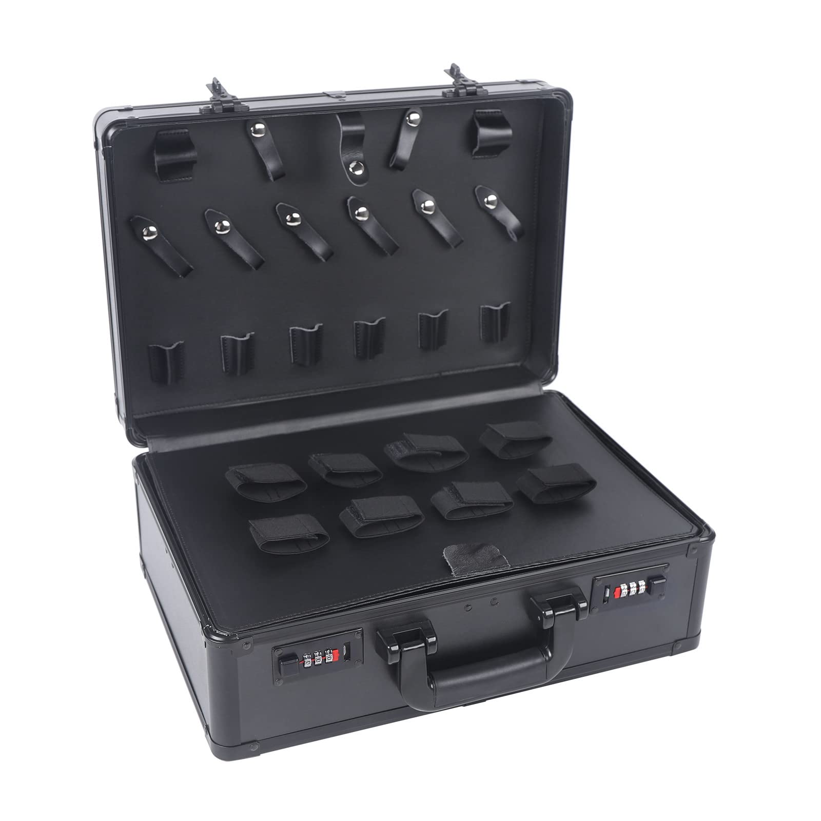 Professional Barber Case - Portable Travel Stylist Tool Organizer for Clippers, Trimmers, Shears, Scissors & Styling Tools | Beauty Salon & Home Barber Storage Solution (Black) | Perfect for Mobile Stylists & Salon Displays
