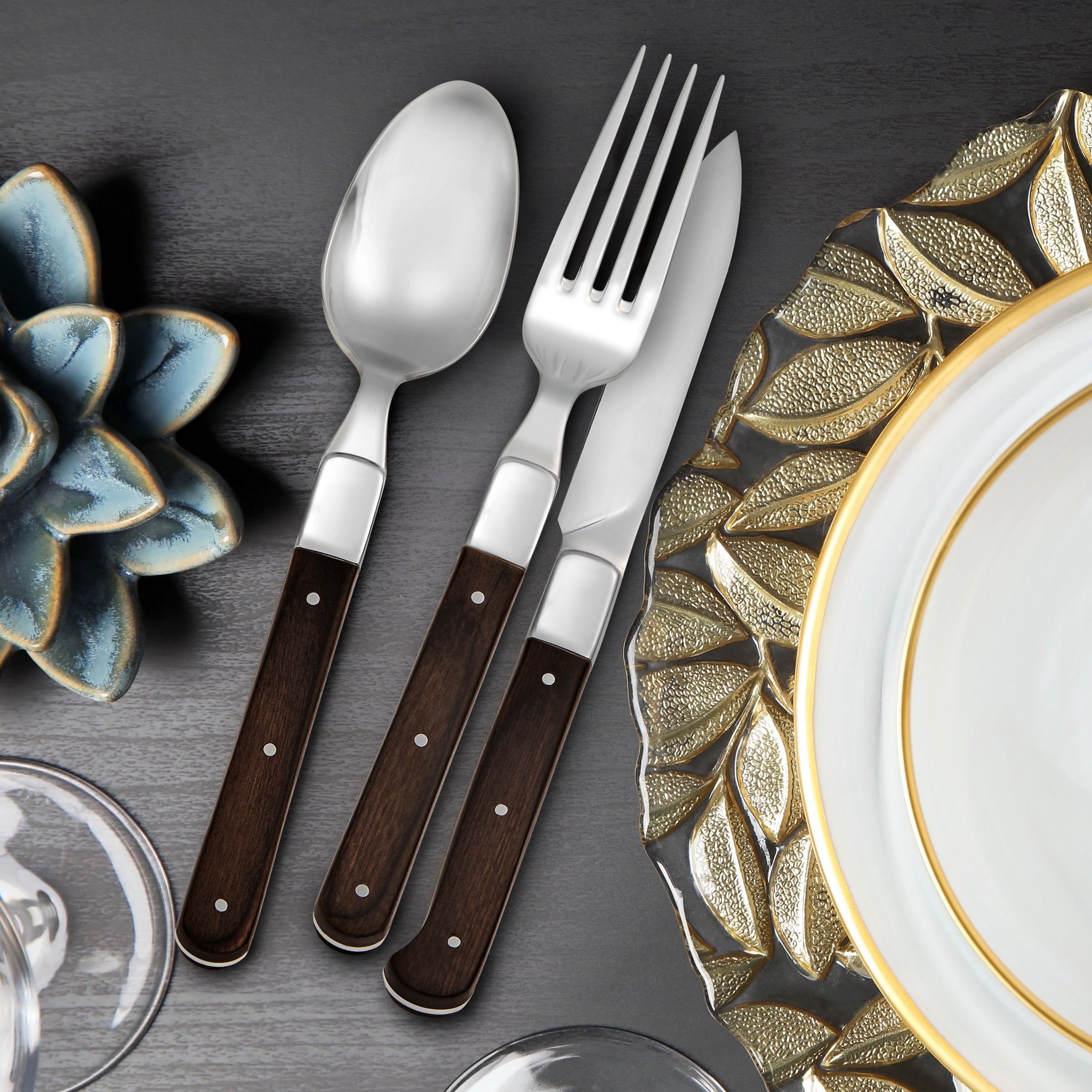 Premium St. Michel 20-Piece Stainless Steel Flatware Set - Elegant Silverware for 4-Person Place Setting - Perfect for Dinner Parties, Weddings & Everyday Dining