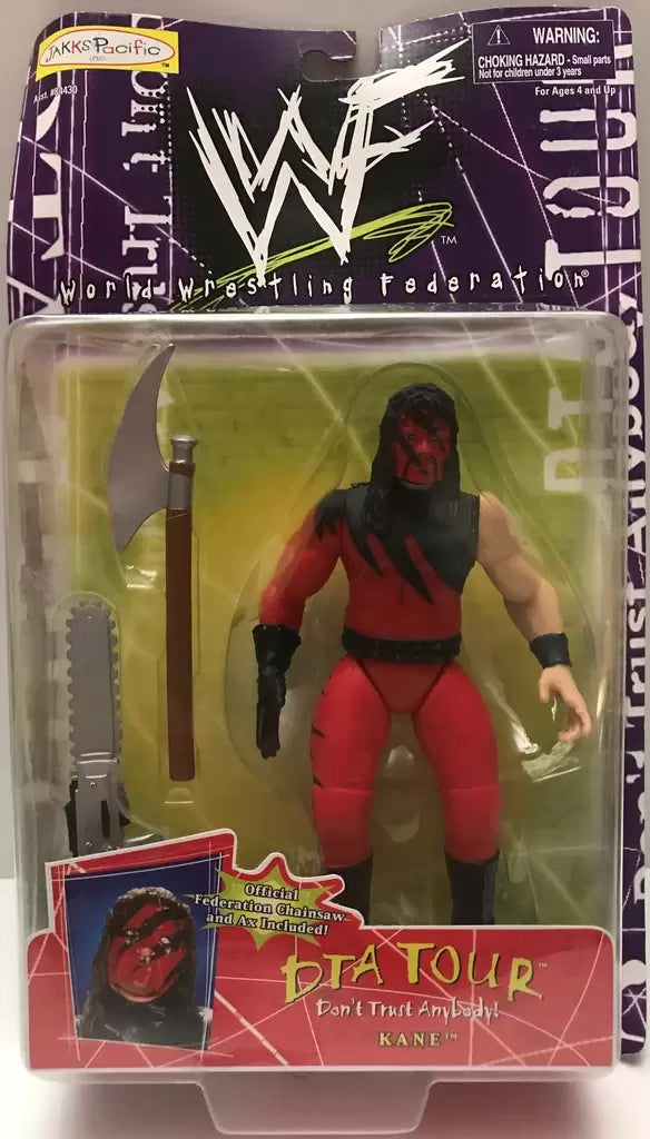 1999 WWF Jakks Pacific DTA Tour Series 1 Kane Exclusive Action Figure - Vintage Wrestling Collectible for Display & Gifts