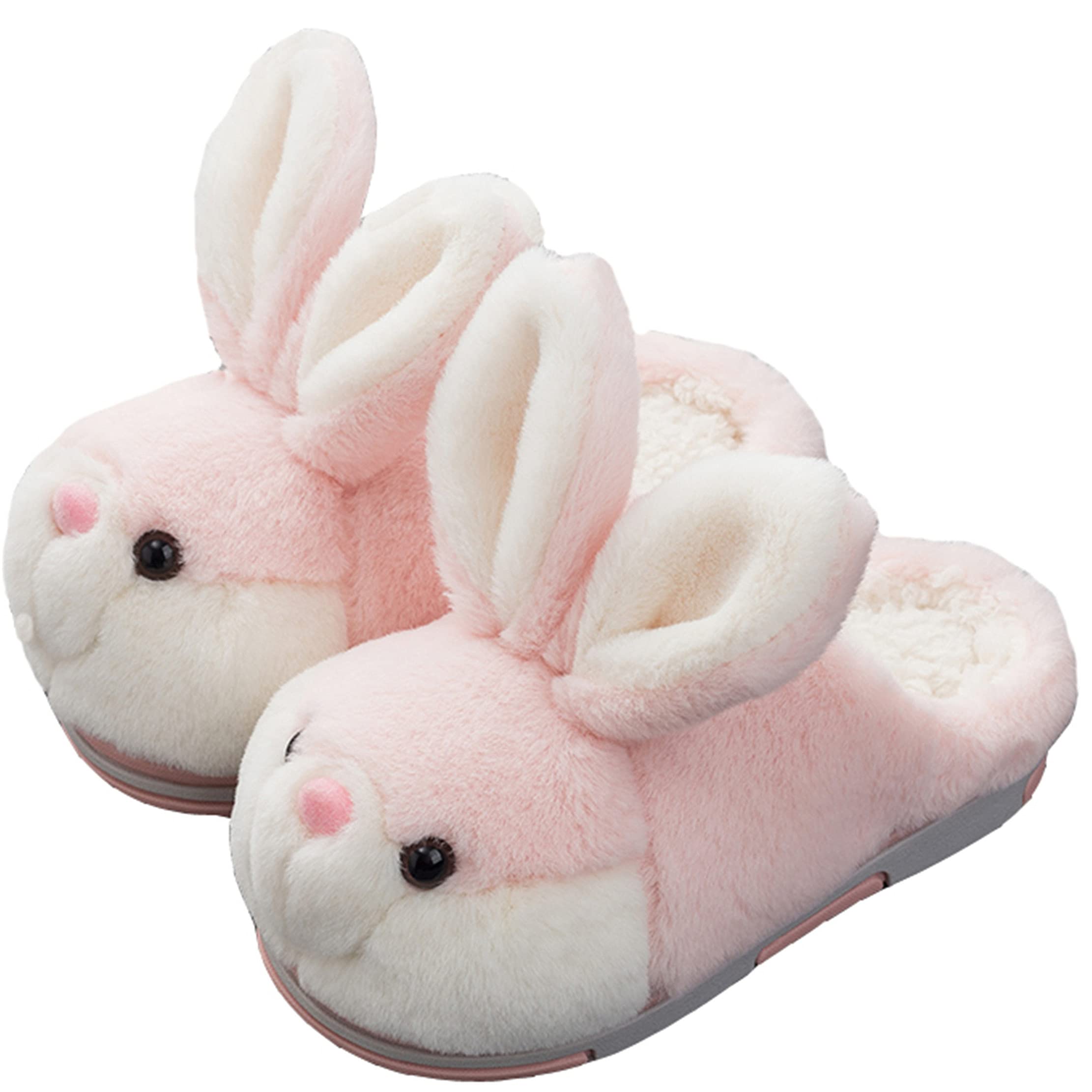 YUDI Women's Fuzzy Rabbit Slippers - Cozy Winter Indoor House Shoes with Cute Animal Design for Home, Lounge & Gift Giving