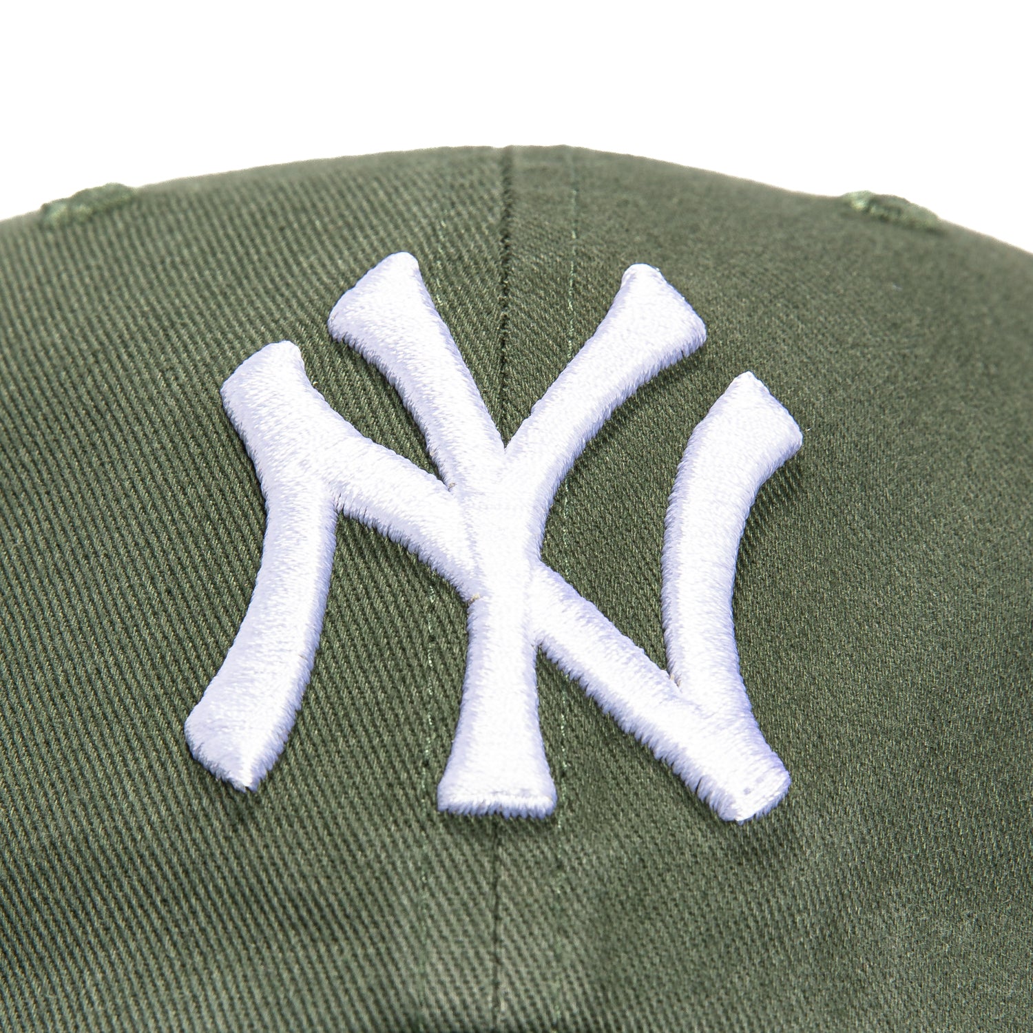 47 Brand New York Yankees Cleanup Adjustable Baseball Cap - Moss Green & White - Perfect for Game Day, Outdoor Sports & Casual Wear