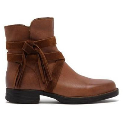 BORN PERL Women's Brown/Rust Leather Boots - Waterproof & Comfortable for Fall/Winter - Final Sale | Perfect for Hiking, Outdoor Adventures & Casual Wear