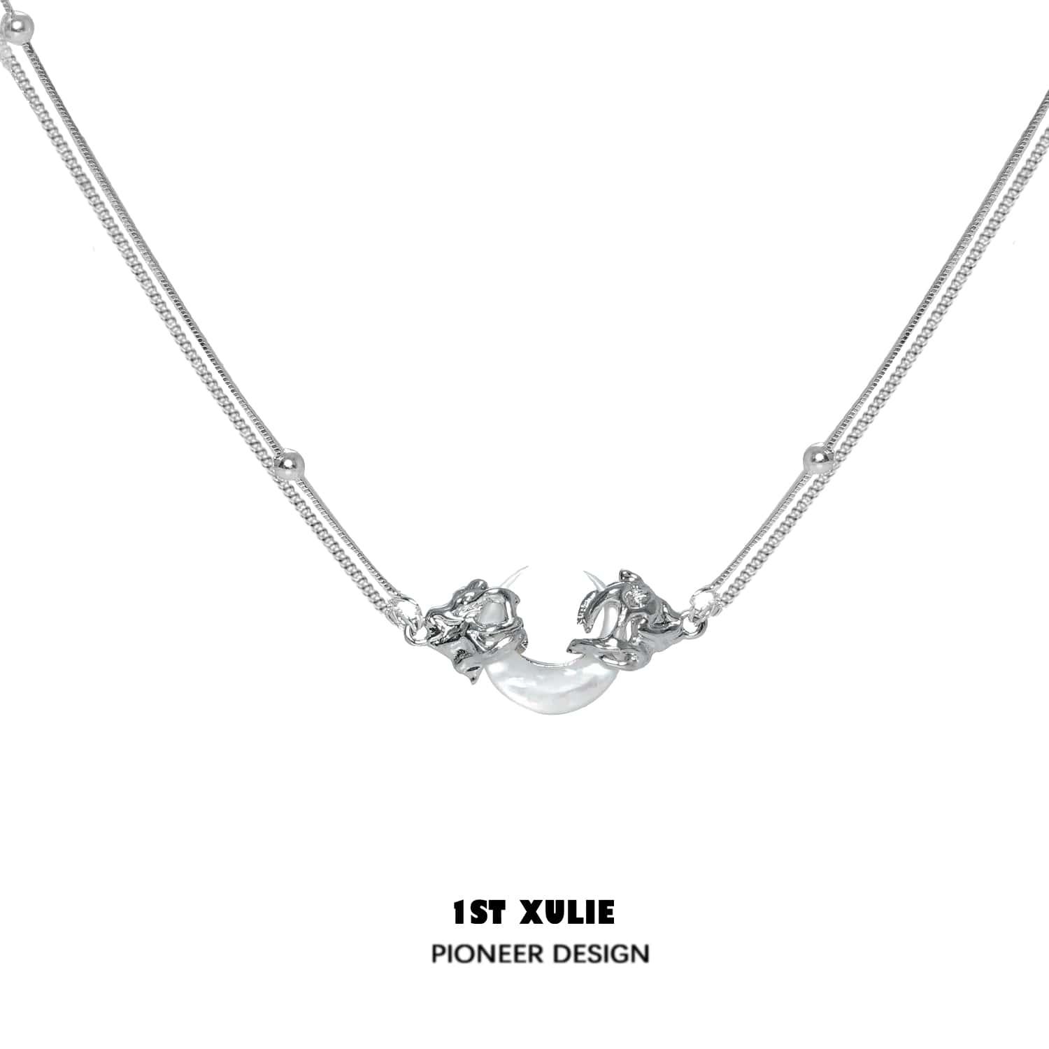 MYTH OF THE MOON Pendant Necklace - 925 Sterling Silver with 24K Gold Plating - Elegant Jewelry Gift for Women - Perfect for Date Night, Weddings & Special Occasions