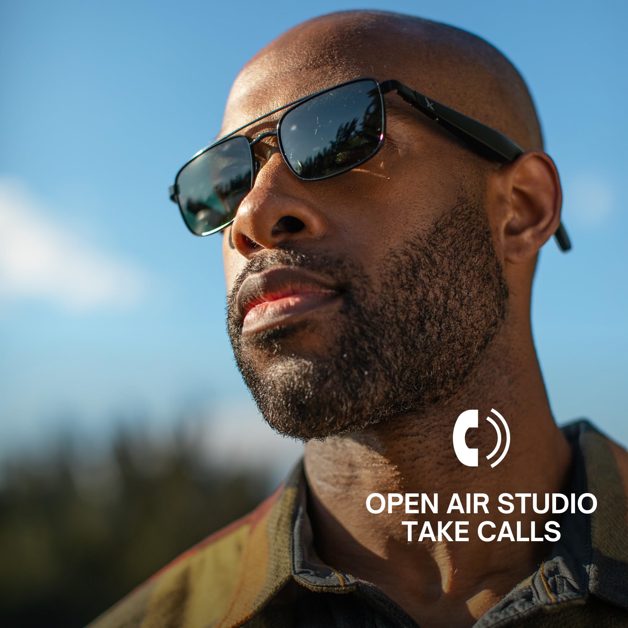 Eddie Bauer Bluetooth Smart Glasses for Men - Polarized UV400 Lenses with Open Ear Speakers & Microphone - Hands-Free Calling & Music - Perfect for Driving, Running, and Outdoor Activities