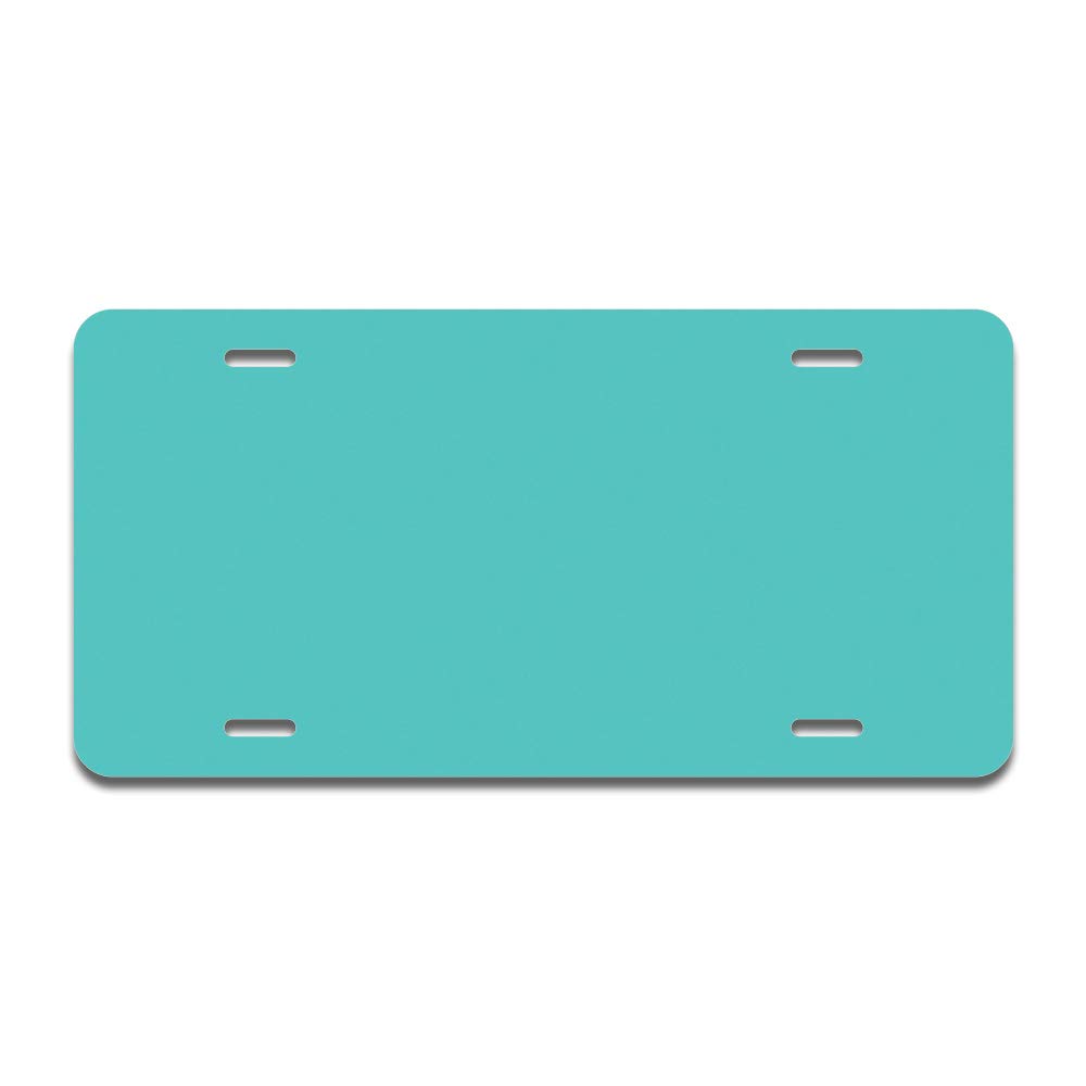 SignMission Solid Turquoise Aluminum License Plate – 12