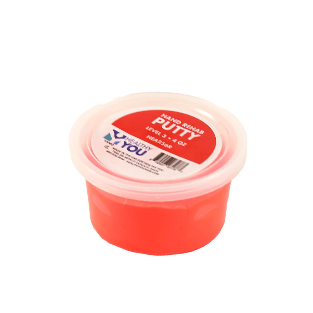 Hand Therapy Putty for Rehabilitation - 4 oz Red - Strengthen Grip & Relieve Hand Pain - Ideal for Arthritis, Carpal Tunnel & Post-Surgery Recovery