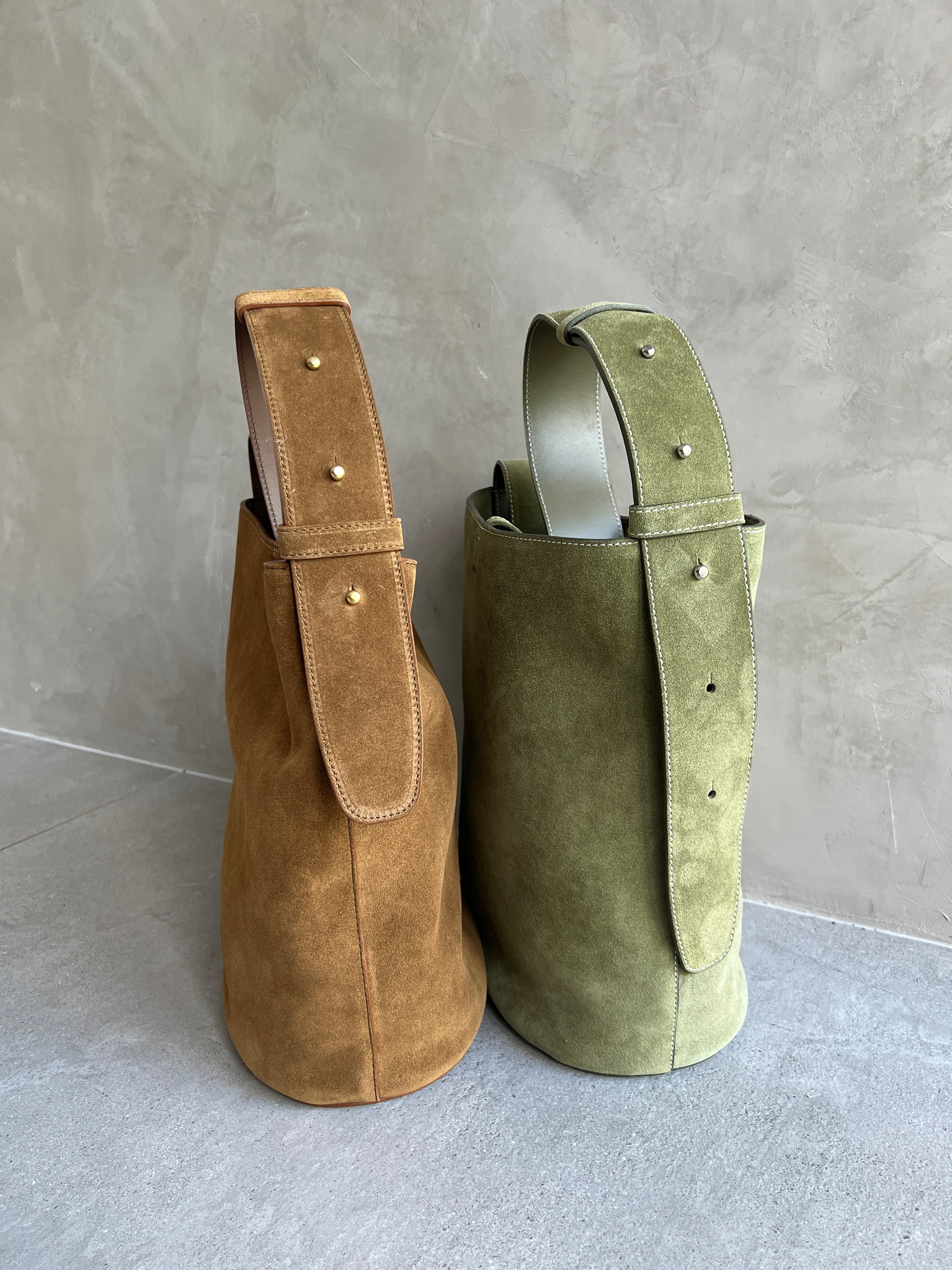 Norma Suede Tote Bag in Brown - Stylish & Spacious Handbag for Work, Travel & Everyday Use