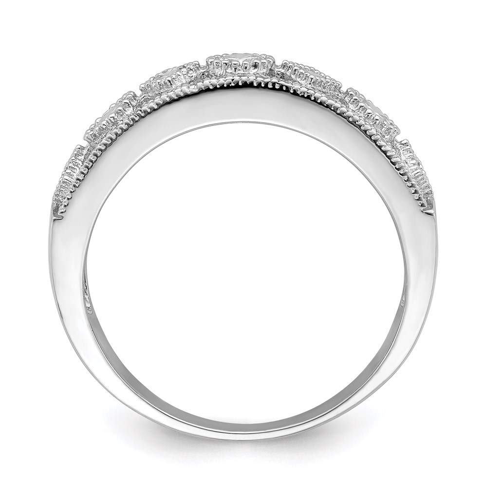 925 Sterling Silver Cubic Zirconia Brilliant Embers Ring for Women - Elegant Fine Jewelry Gift for Her, Perfect for Anniversaries, Birthdays & Special Occasions