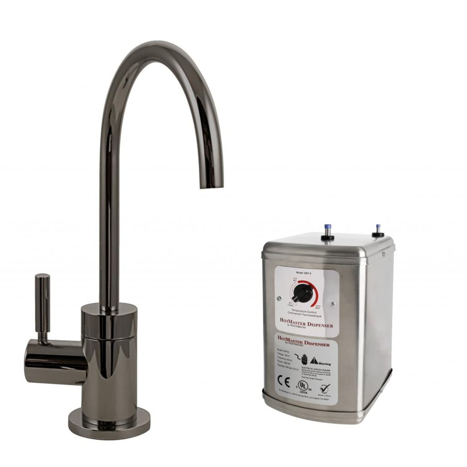 Westbrass D2041HFP-12 11-Inch Modern Single Lever Hot Water Dispenser Faucet with Instant Heating Tank System, Oil Rubbed Bronze Finish - Perfect for Kitchen Sink, Coffee & Tea Making, Instant Hot Water Needs