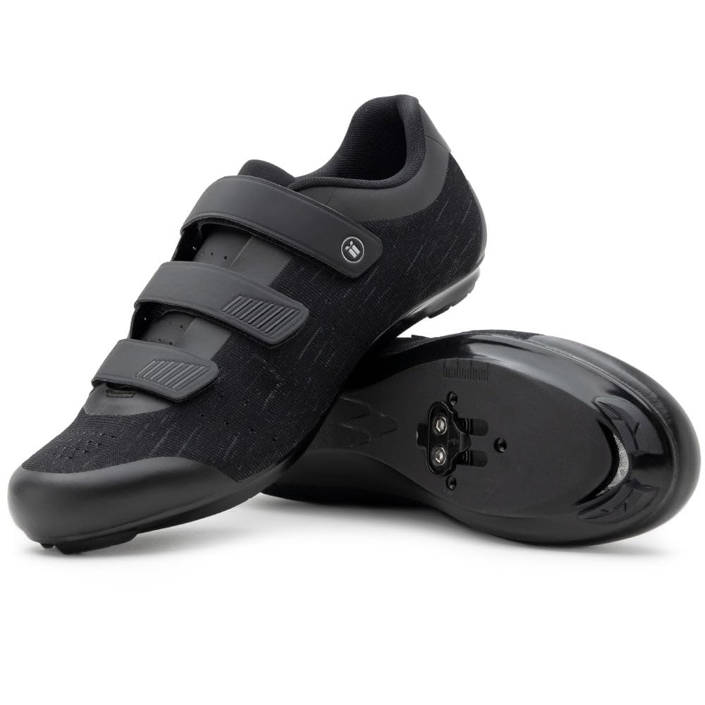 Tommaso Strada Men's Peloton Cycling Shoes with SPD & Delta Clips - Indoor Spin Bike Shoes for Road Bikes & Peloton Workouts - Perfect for Gym Cycling Classes & Home Exercise