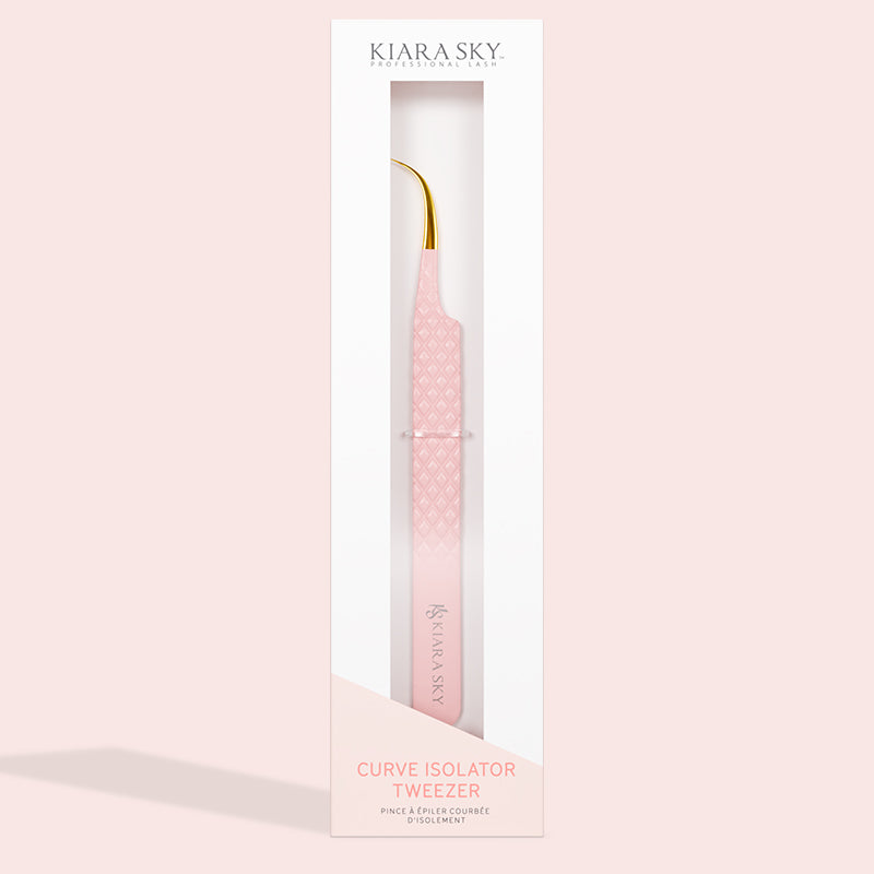Professional Curve Isolator Tweezer for Eyelash Extensions & Eyebrow Shaping - Precision Beauty Tool for Salon & Home Use