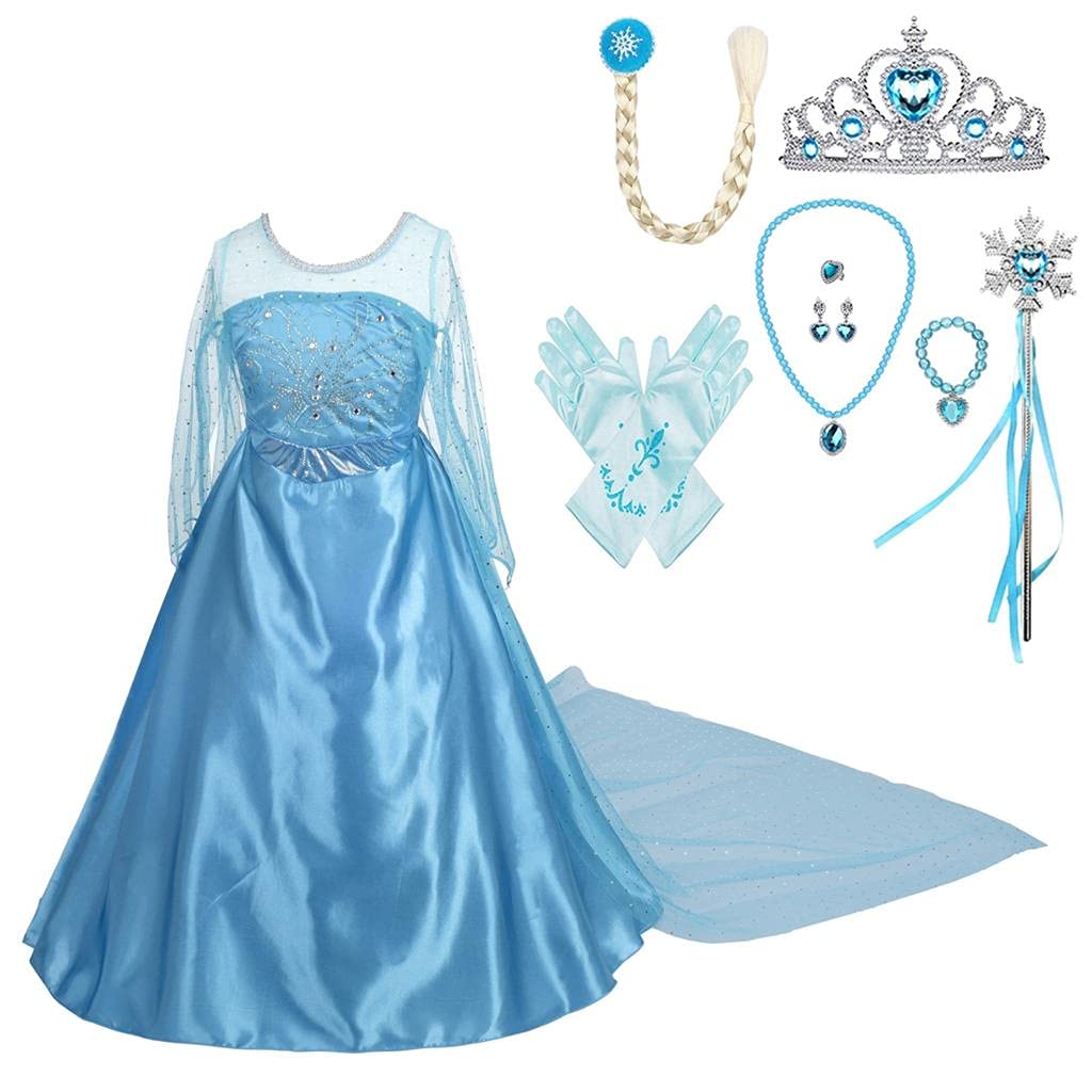 Toddler Girls' Ice Princess Dress Costume - Elegant Fancy Party Dress for Birthday, Halloween & Christmas | Perfect for Dress-Up, Pageants & Special Occasions