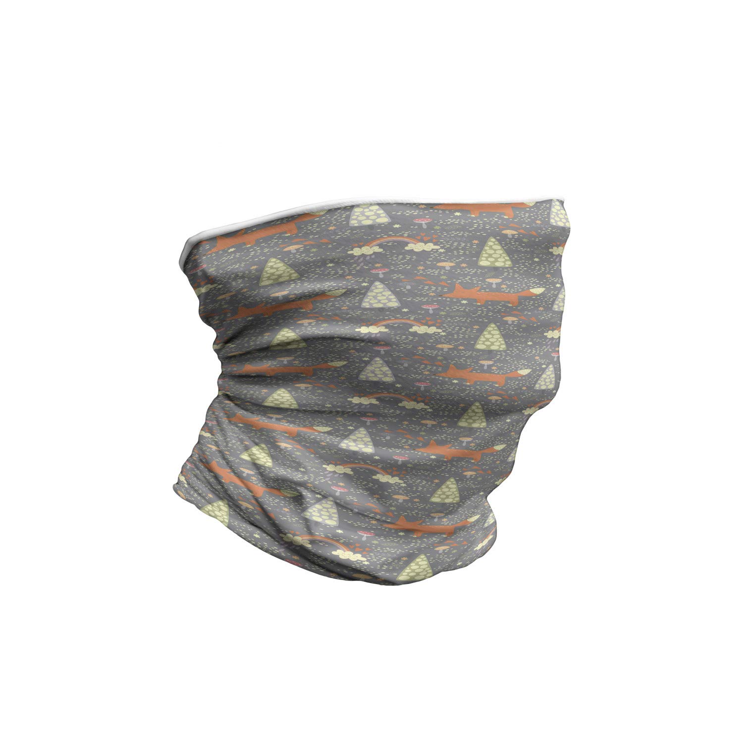 Ambesonne Unisex Multicolor Fleece Face and Neck Warmer - Soft Winter Scarf for Men & Women - Perfect for Skiing, Snowboarding & Outdoor Activities