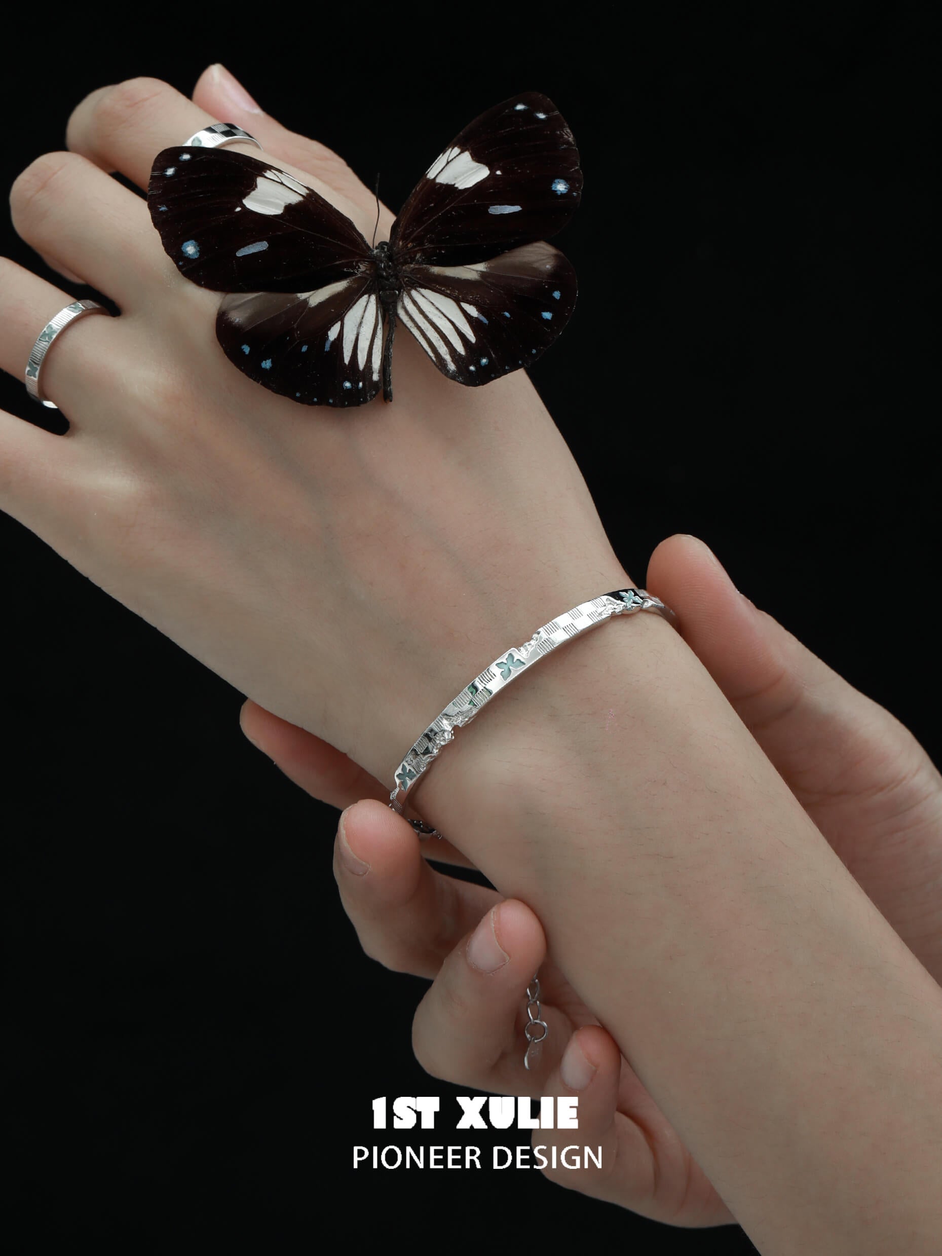 Whiterfly S925 Sterling Silver Logo Chain Bracelet for Women - Elegant & Dainty Jewelry Gift for Her - Perfect for Everyday Wear, Parties & Special Occasions