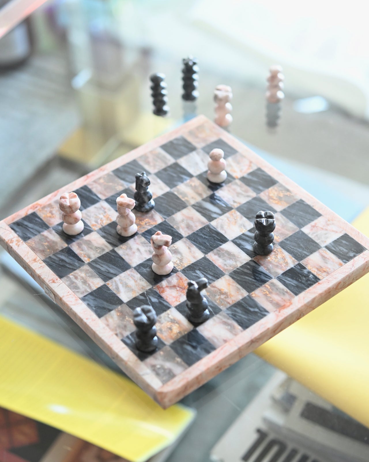 Premium Onyx & Marble Chess Set - Handcrafted Luxury Board Game for Adults & Collectors - Perfect for Home Decor, Gifts, and Strategy Game Lovers