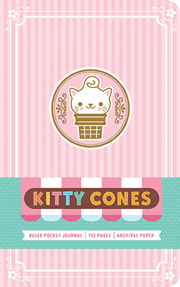 Cute Kitty Cones Ruled Pocket Notebook - Small Lined Journal for Writing, Notes & To-Do Lists - Perfect for School, Office & Travel